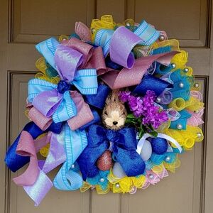 New Handmade Easter Wreath 25 Inches Easter Bunny Wreath